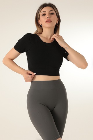 Doremi Dikişsiz Kısa Spor Üst-22621 001