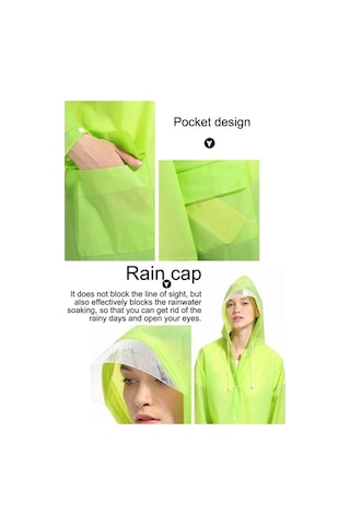 Moda Yetişkin Hafif Şeffaf Buzlu Cepli Yağmurluk Pembe