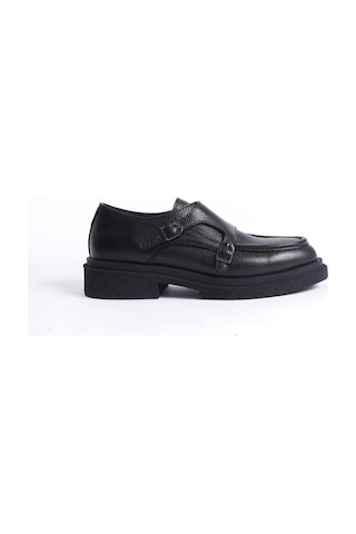 Mubiano Hakiki Deri Collection Kadın Toka Detaylı Floter Loafer Siyah - Mcrgn7000 - S Siyah