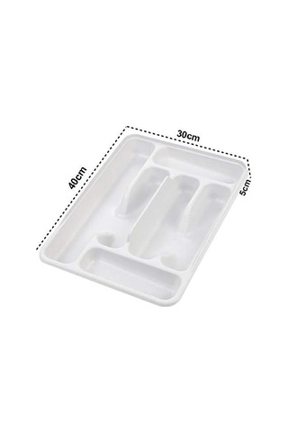 Moonstar Çekmece İçi Kaşıklık 6gözlü Çatal Bıçak Organızer 40x30cm-kş-170 Krem Çok Renkli