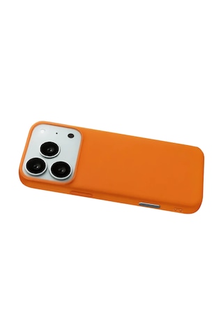 Apple Apple iPhone Uyumlu 17 Pro Nano İçi Kadife Silikon - Turuncu