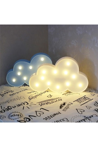 1 Adet Güzel Beyaz/mavi Bulut Led Gece Sıcak Lamba Çadırı Çocuk Odası Dekorasyonları İçin Güzel Hediyeler Beyaz
