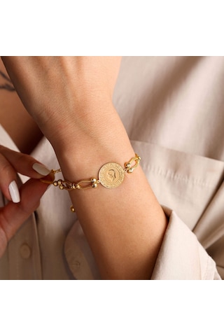 Çeyrek Ziynet Altın Bileklik Tifany Zincirli