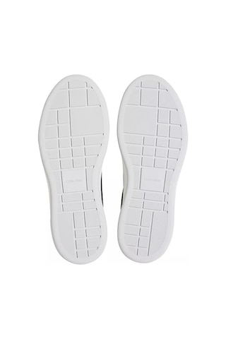 Calvin Klein Kadın Platform Tabanlı Süet Detaylı Ck Logo Desenli Siyah Sneaker-14866
