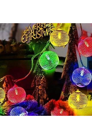 Hobibahçem Parti Ve Özel Gün Dekorasyonu Top Led Kandil Şeklinde Aydınlatma Renkli