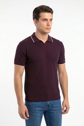 Baglan Erkek Spor Polo Yaka Triko Tişört Bgl-st05374 Mürdüm