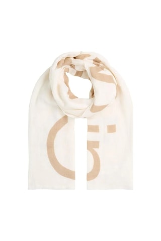 Bold Logo Cotton Hemp Scarf Os