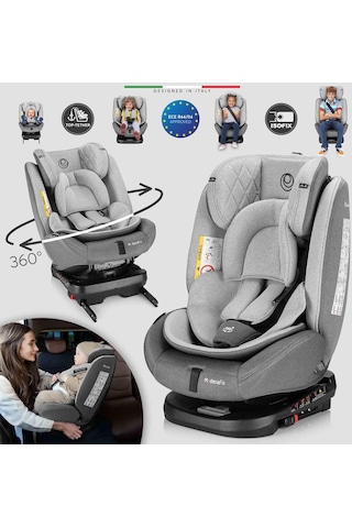 Elele Modenafix 360 Dönebilen İsofixli Oto Koltuğu 0-36 Kg Gri