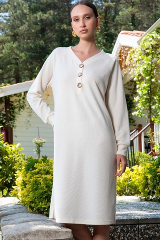Lenaca 405056 Vıenetta Plus Pijama Kadın Ekru