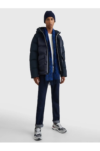 Tommy Hilfiger Th Monogram Scarf Erkek Siyah Atkı