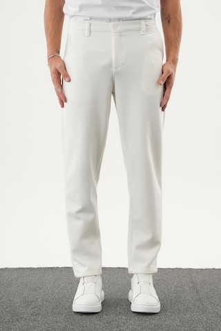 Redline Arden Kışlık Kalın Slim Fit Kemerli Erkek Pantolon Beyaz