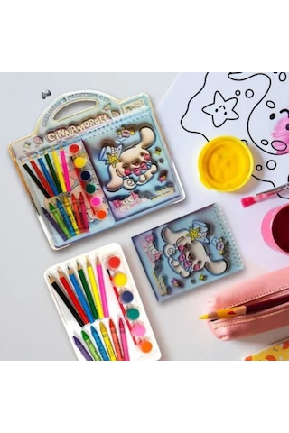 Sanrio Cinnamoroll Mymelody Kuromi Hediyelik Boyama Seti Mavi