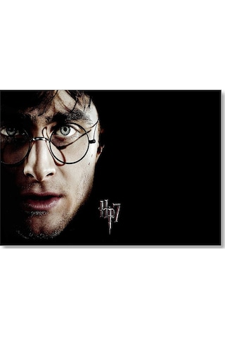 Cakasepetim Ahşa Tablo Harry Potter Yüz Gözlük Siyah Zemin Görseli Ahşap Mdf Tablo