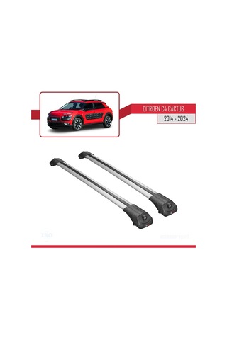 Citroen C4 Cactus 2014 Ve Sonrası İle Uyumlu Ace-1 Ara Atkı Tavan Barı Gri