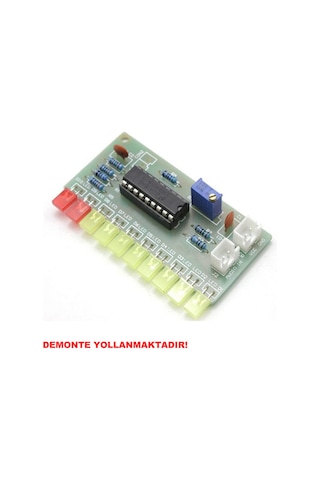 LM3915 10 Led Vumetre Kit DIY Led Elektronik Ses Müzik Demonte