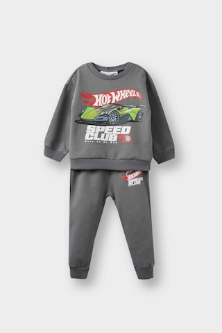 Defacto Erkek Bebek Hot Wheels 2li Takım Sweatshirt Eşofman Altı F4529a525augr211 Gri