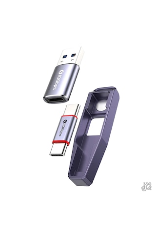 Jeyı 2in1 Manyetik Usb Otg 60w Şarj Destekli Adaptör Seti 20gbps Type-c & 10gbps Usb-a Dönüştürücü