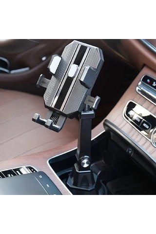 Primepickings Siyah Universal Araç Telefon Tutucu - Ayarlanabilir Dönebilir Güvenli Tutuş