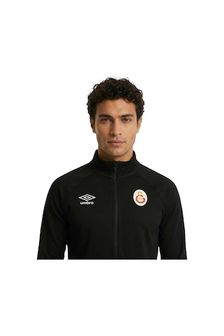 Galatasaray Lisanslı Dik Yaka Fermuarlı Umbro Siyah Sweat Siyah