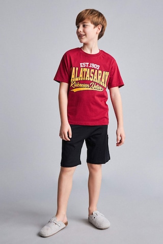 Defacto Galatasaray Kısa Kollu Pijama Üstü Şort Pijama Alt 2li Pijama Takımı Erkek Çocuk H7340a826hsrd119 Kırmızı-rd119