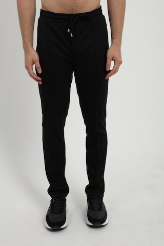 Dufy Erkek Slim Fit Siyah Örme Pantolon-25426