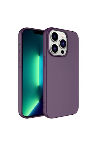 Apple Uyumlu iPhone 14 Pro Max Kılıf Zore Kamera Korumalı Mara Lansman Kapak Koyu Mor