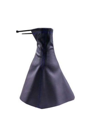 Toyota Corolla 2007-2012 Uyumlu Vites Körüğü Siyah Deri Mavi Dikiş