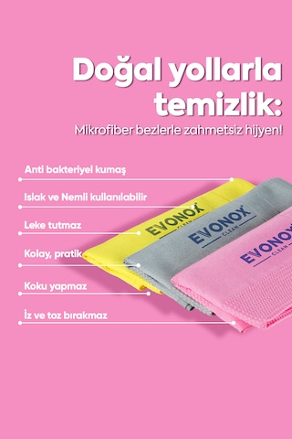 Clean Mikrofiber Çok Amaçlı Temizlik Bezi 3'lü Set Dev Boy 42x68 Cm Çok Renkli