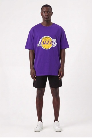 Usa Günlük Spor Tişört L.a. Lakers Mor Oversize 142352 SİYAH