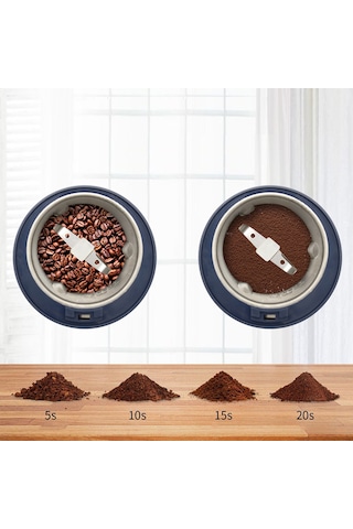 Xiyyadms Pratik Elektrikli Kahve Değirmeni - Paslanmaz Çelik Bıçaklı, 300g Kapasiteli, Baharat Ve Kuruyemiş Öğütücü