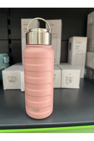 Paslanmaz Çelik Termos Su Şişesi 360ml Vakumlu Kapak Pembe İthal Ürün Pembe