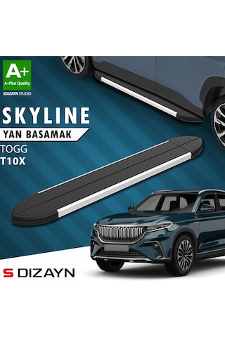 S-dizayn Togg T10x Skyline Aluminyum Yan Basamak 203 Cm 2023 Üzeri A+ Kalite
