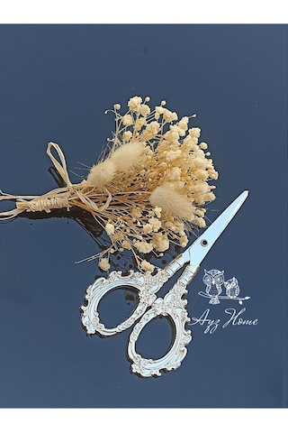 Doğal Kuru Çiçekli Söz Nişan Kurdele Makası Söz Nişan