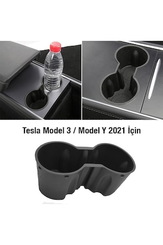 Polham Tesla Model 3 Ve Model Y 2021-2022 İçin Araba Bardak Tutucu, Takılıp Çıkartılabilen Tutucu