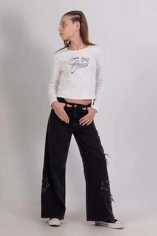 Dmb Kids Dmb Kız Yıldızlı Kot Pantolon 25ydmb9780 Siyah
