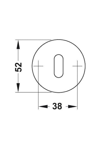 Hafele Yuvarlak Wc Kapı Kolu Rozeti, Antik Bronz Renk