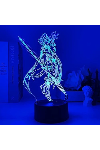 Ximistore9 Anime原神 Kumandalı Gece Lambası Şeffaf