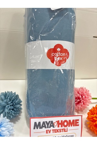 Cotton Box Koyu Petrol Battal Çift Kişilik Lastikli Çarşaf Seti 180x200 Çok Renkli
