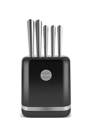 Karaca Retroway 6 Parça Standlı Bıçak Seti Siyah Siyah