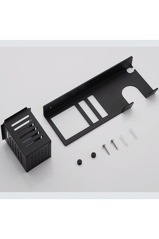 Wondernest Saç Kurutma Rafı, Duvara Monte Makinesi Lichen Depolama Banyo Ab Siyah