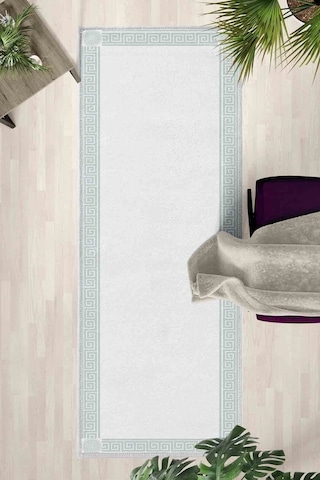 Golday Gri Dijital Baskılı Kaymaz Yıkanabilir Yolluk Gri - Gold