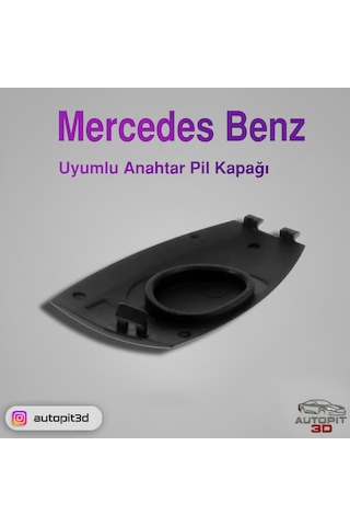 Autopit 3d Mercedes Benz Uyumlu Anahtar Pil Kapağı
