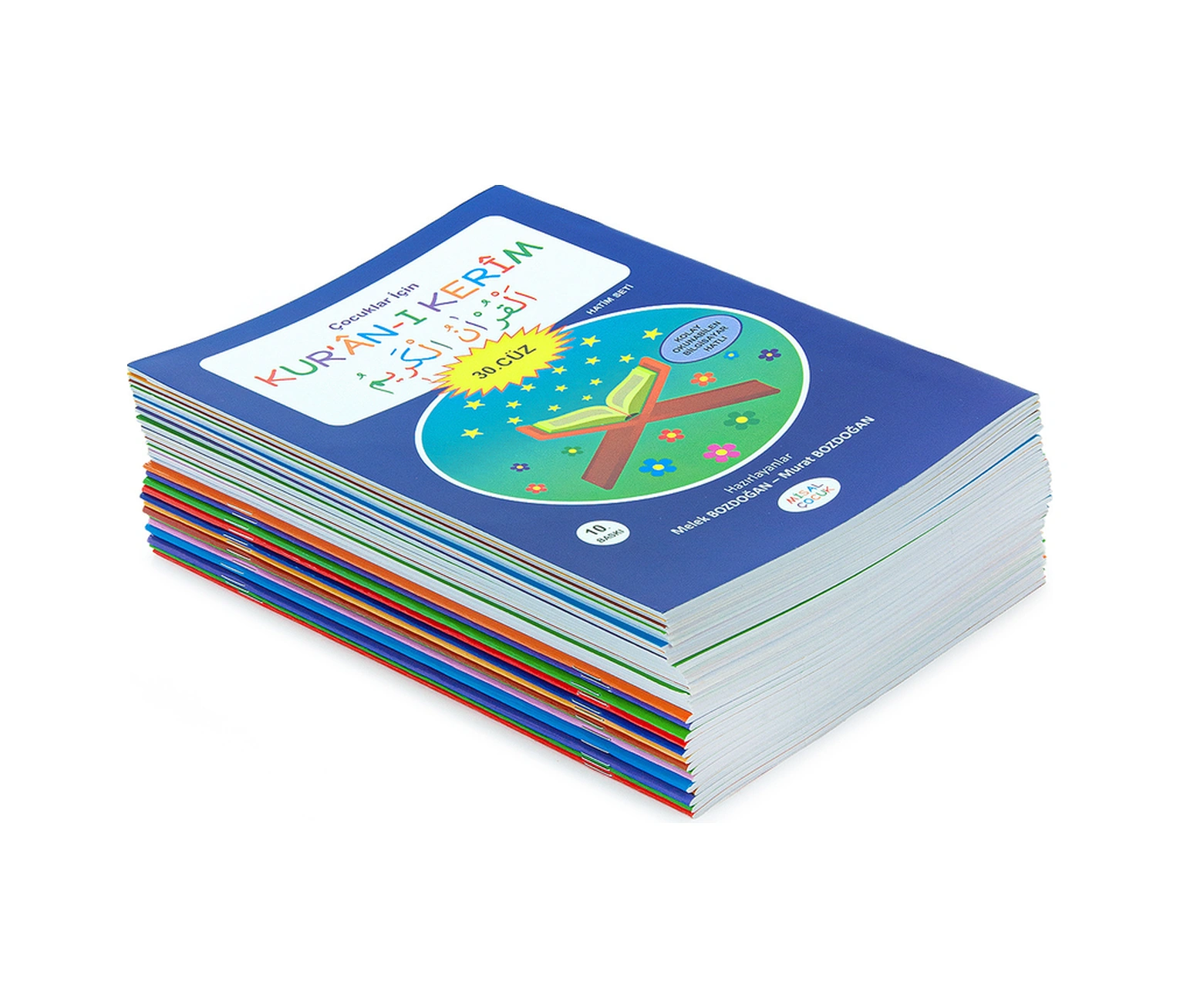 Çocuklar İçin Çantalı Kuranı Kerim Seti, 1-30. Cüz 30 Kitap Takım Renkli Fasiküllü, 3-6 Yaş Eğitici Hatim Seti