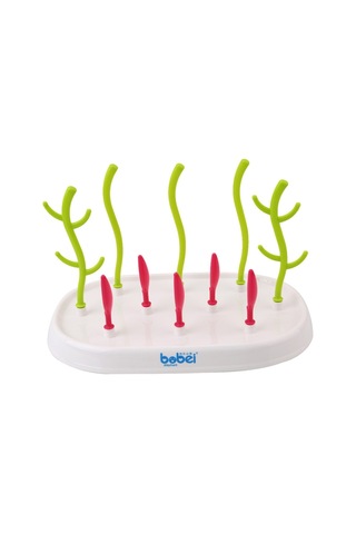 Sones Bobei Fil Taşınabilir Ayrılabilir Ağaç Bebek Şişesi Boşaltma Rafı Temizleme Kurutma Makinesi Bebek Süt Kupası Emzik Tutucu Rastgele Renk Teslimatı