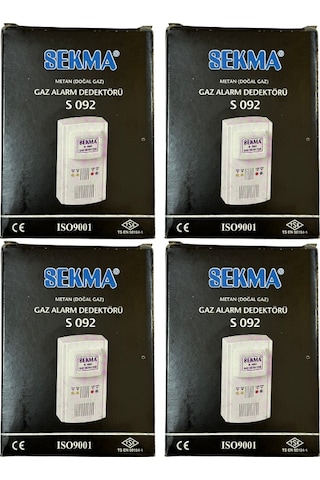 Sekma Doğal Gaz Metan Alarm Dedektörü S-092 4 Adet