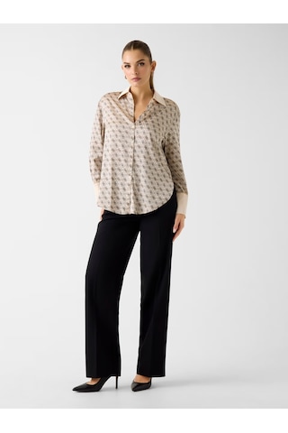 Guess W4yh47wf1t2 Ls Alexandra Kadın Gömlek Bej