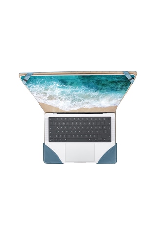 Bouletta Chester Deri 13-14 inç Apple Uyumlu MacBook Kılıfı BRN4EF Mavl