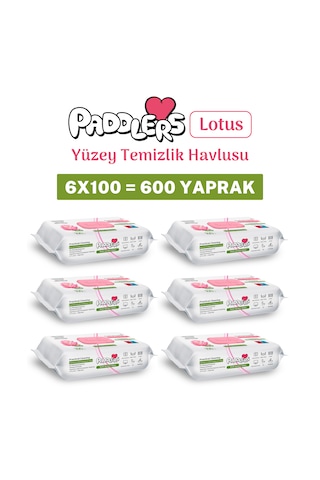 Easy Clean Lotus Çiçeği Kokulu Yüzey Temizlik Havlusu 6x100 (600 Yaprak)