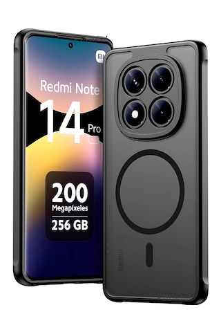 Xiaomi Redmi Note 14 Pro 4g Kılıf Mat Magsafe Lensli Silikon