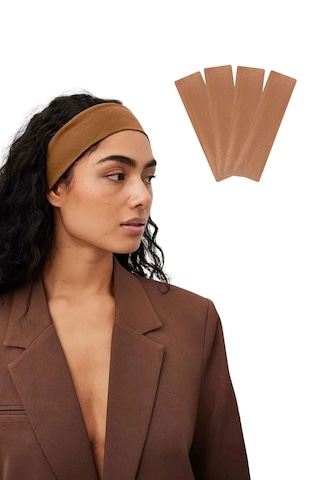 4lü Saç Bandı Pamuk Kadın Bandana Likralı Spor Kafa Bandı Tarçın